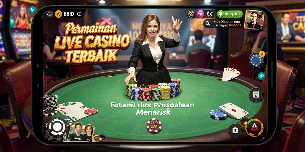 Tampilan gameplay menarik dari aplikasi Live Casino 88ID.
