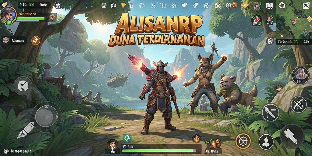 Screenshot gameplay ALISANRP yang menunjukkan dunia terbuka yang menakjubkan.