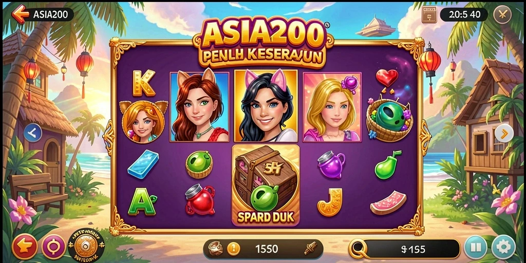 Tampilan menarik dari gameplay Slot di ASIA200.