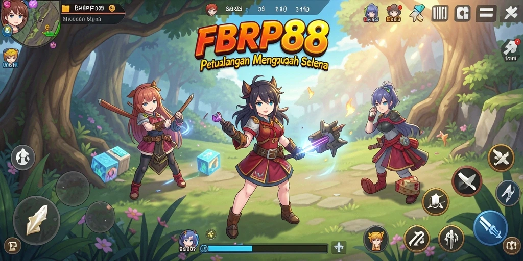 Tampilan gameplay menarik dari FBRP88 yang penuh warna.