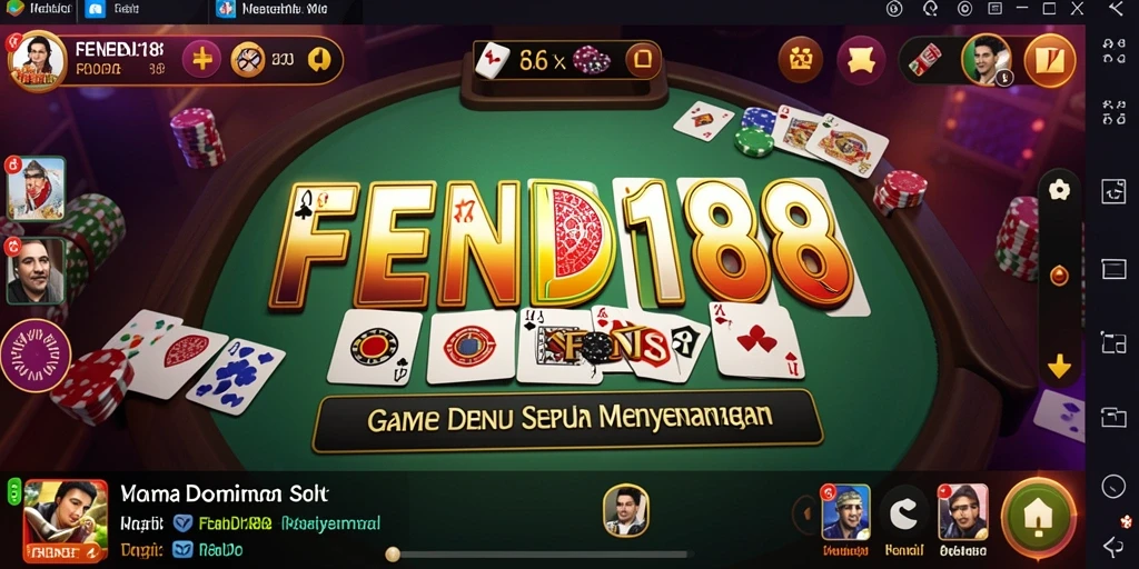 Tampilan gameplay FENDI188 dengan suasana seru permainan Domino.