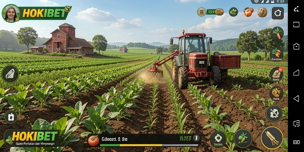 Gameplay seru HOKIBET dengan pengelolaan lahan pertanian.