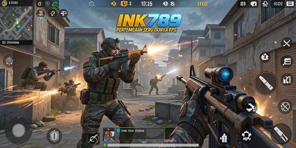 Gameplay seru INK789 dengan aksi tembak-menembak yang intens.
