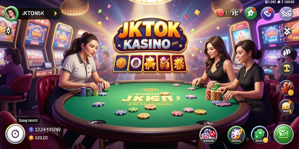 Tampilan utama JKTOK dengan gameplay yang menarik di dunia kasino.