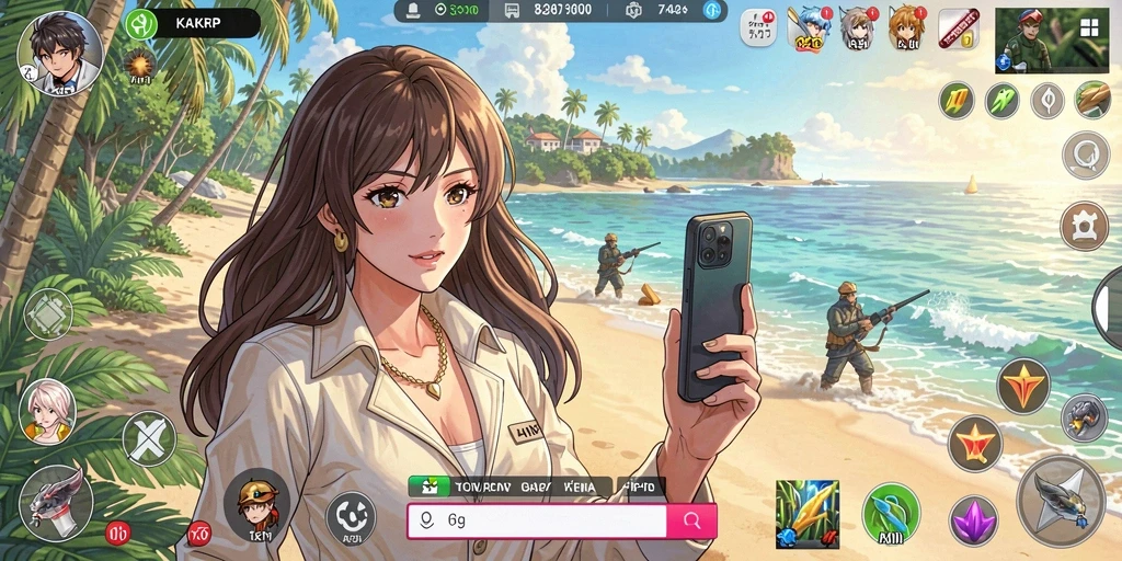 Tampilan gameplay KAKRP yang penuh aksi dan karakter anime.