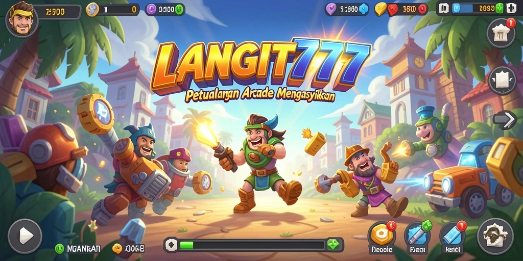 Screenshot dari gameplay LANGIT777 yang penuh aksi dan warna.