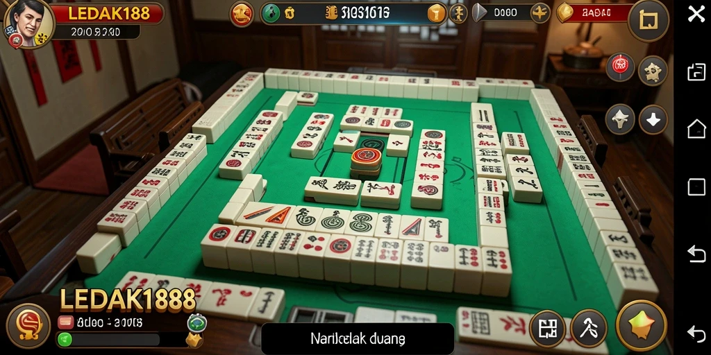 Tampilan menarik dari gameplay Mahjong di LEDAK188.