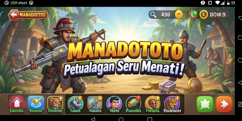 Screenshot gameplay menampilkan aksi seru di MANADOTOTO.