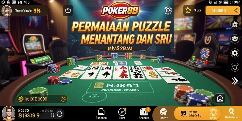 Tampilan gameplay <strong>POKER88</strong> yang menampilkan serangkaian teka-teki menantang.