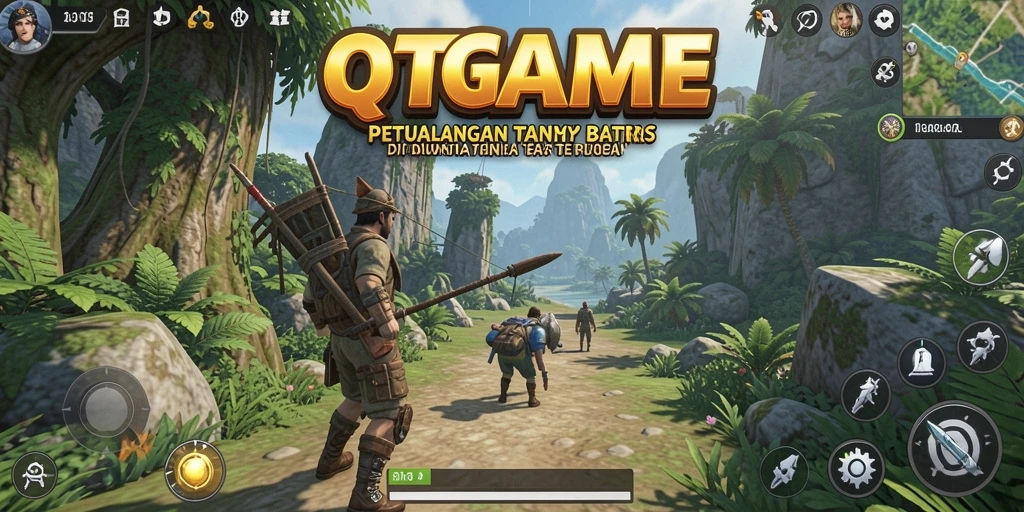 Screenshot QTGAME menampilkan aksi mendebarkan dalam dunia terbuka.
