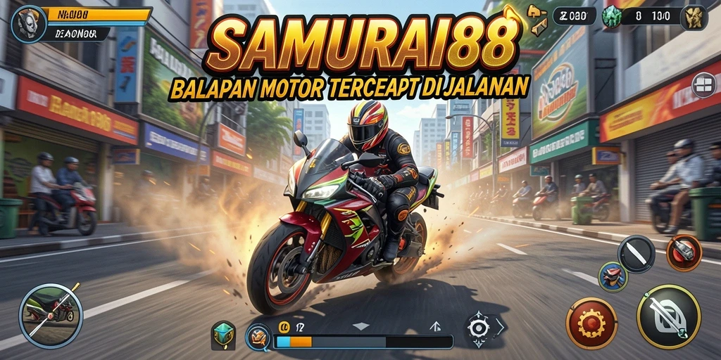 Gameplay mendebarkan dalam balapan motor yang spektakuler.
