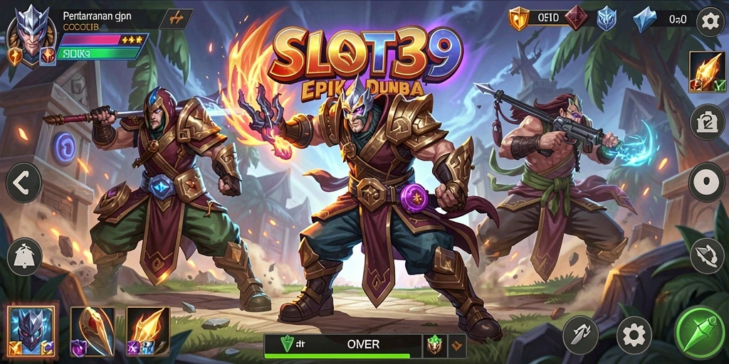 Tampilan gameplay menarik dari SLOT39 dalam pertempuran MOBA.