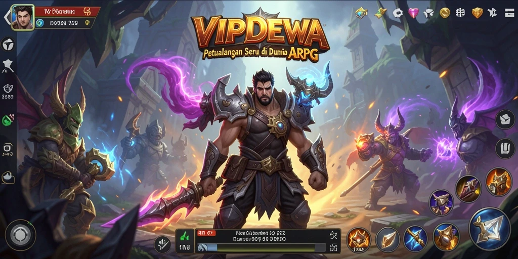 Tangkapan layar dari gameplay seru dalam VIPDEWA, memperlihatkan pertempuran mendebarkan.