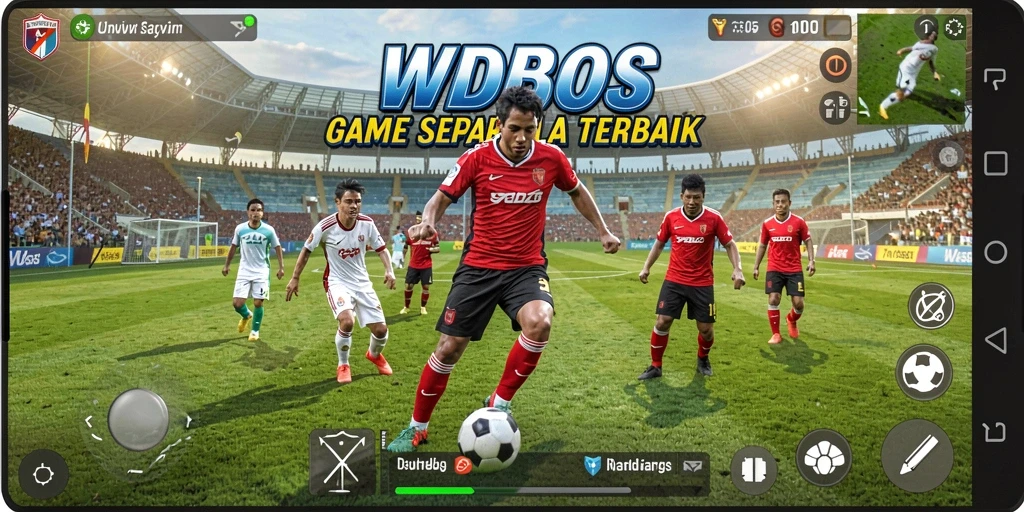 Gameplay menarik di WDBOS dengan grafik sepak bola yang realistis.